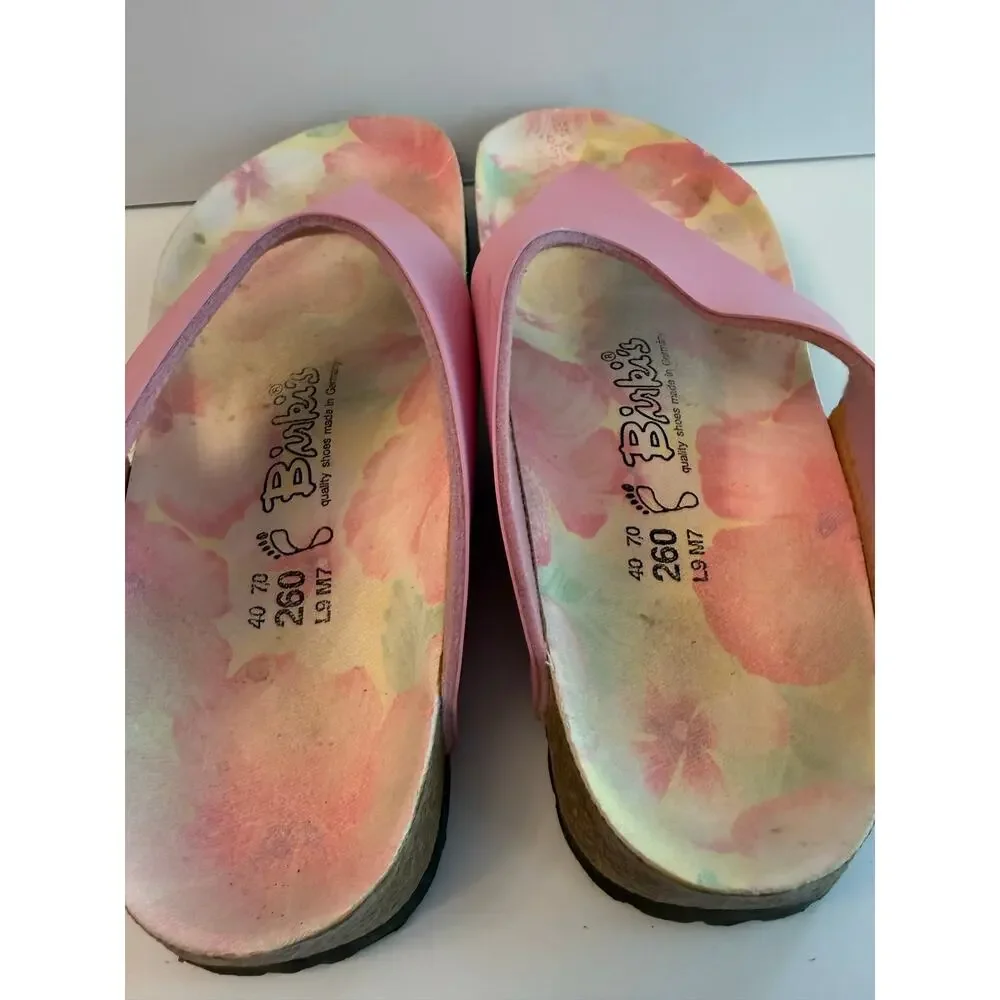 Birki’s by Birkenstock Maui Thong Sandals Women’s Size 9 EU 40 Pink Birko-Flor